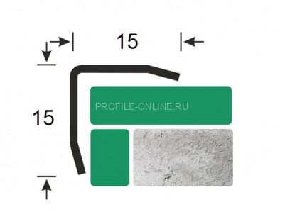 Нержавеющий уголок стальной равнополочный ПБ 15х15 (скос) шлифованный 3 м