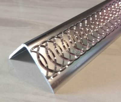 Уголок 15х15 мм из алюминия ПН-15х15 серебро матовое гравировка 2.7 м