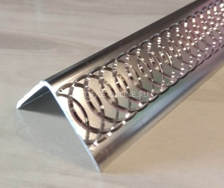Уголок 15х15 мм из алюминия ПН-15х15 серебро матовое гравировка 2.7 м