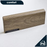 Плинтус ПВХ Comfort Classic 80 напольный Дуб мокка 204 под дерево