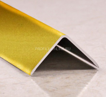 Алюминиевый уголок 25х25 мм PV64-04 золото матовое 2,7 м