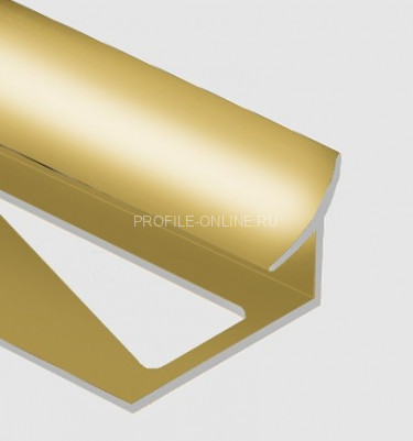 Алюминиевый уголок внутренний закладной 12 мм PV29-05 золото блестящее 2,7 м