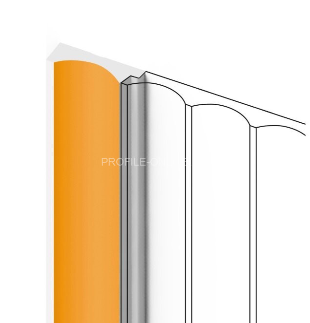 Финишный молдинг для стеновых панелей 12х32 мм HiWood LF139A Y5 оранжевый 270 см