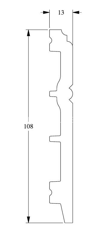Гибкий плинтус для пола Orac Decor Duropolymer SX105F белый полистирол 108х13 мм 200 см