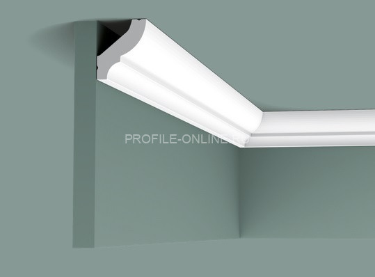 Потолочный плинтус Orac Decor Durofoam CB501N белого цвета из полистирола 41х35 мм 200 см