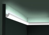 Потолочный плинтус для скрытой подсветки Orac Decor Duropolymer CX188 белого цвета из полистирола 30х34 мм 200 см