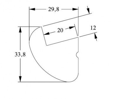 Потолочный плинтус для скрытой подсветки Orac Decor Duropolymer CX188 белого цвета из полистирола 30х34 мм 200 см