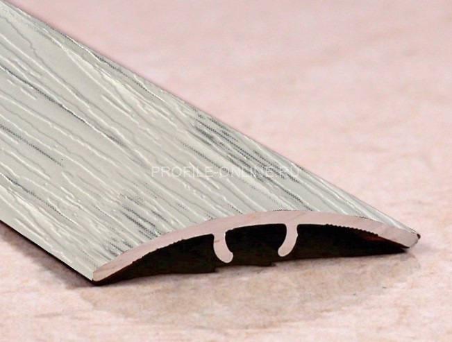 Алюминиевый порог одноуровневый ламинированный 30 мм ПО-31 201 Северная берёза 2,7 м