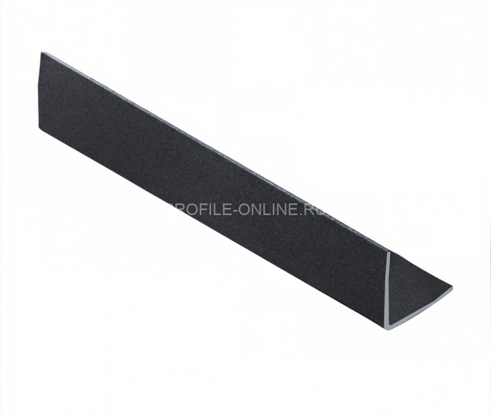 Уголок из нержавеющей стали 20х20 мм NEEXY PVS100-17 SMBL песок черный 2.7 м