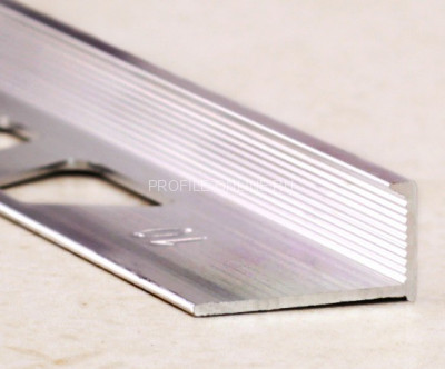 Алюминиевый L-профиль 10 мм ПО-4540 серебро матовое 2,7 м