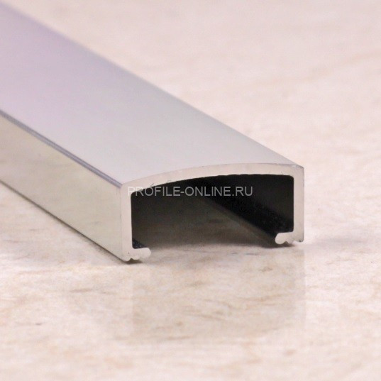 П-образный профиль алюминиевый 8х20 мм П-20 серебро матовое 2,7 м