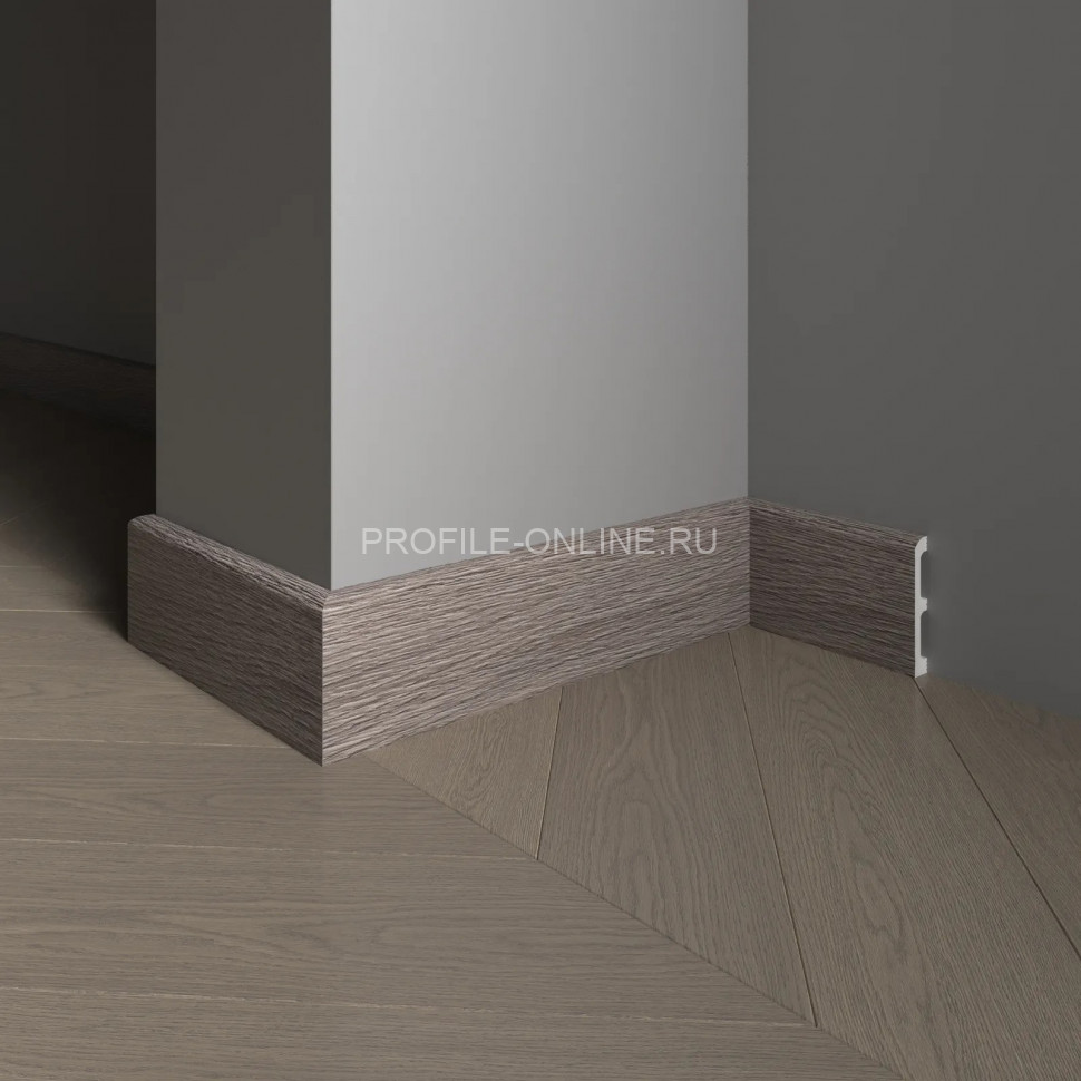 Плинтус для пола 80х13 мм Decor-Dizayn 706-80SH полистирол под дерево 2.4 м