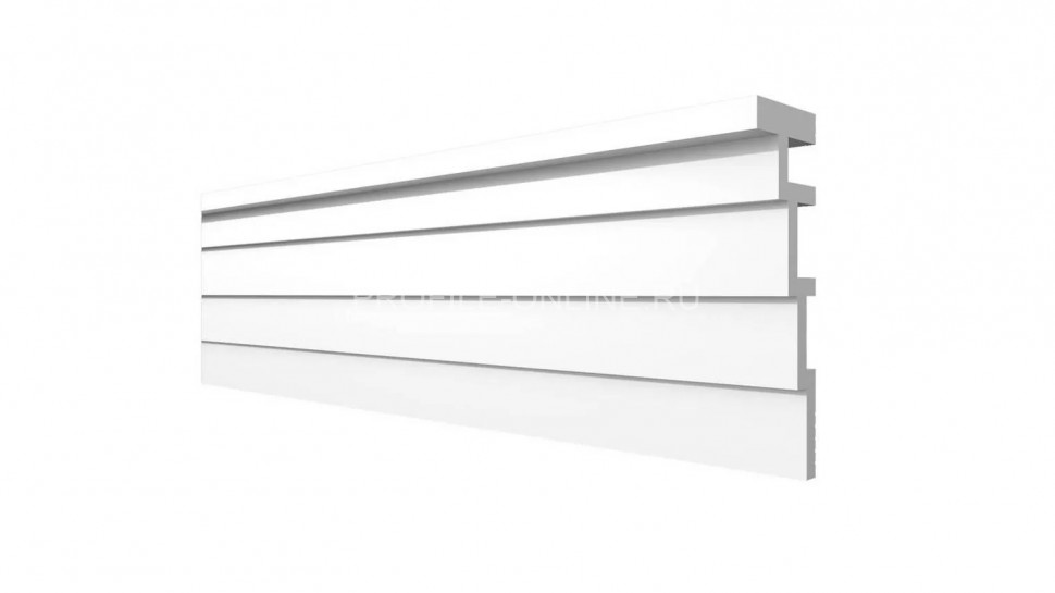 Декоративный плинтус для потолка 120х43 мм Decor-Dizayn DD514 полистирол белый, под покраску 2 м