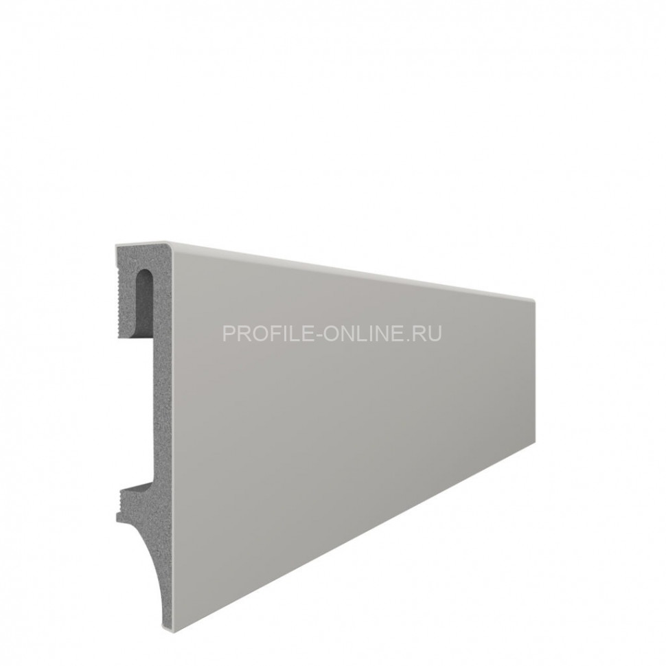 Плинтус для пола ПВХ 80 мм VOX Espumo ESP-203 теплый серый 2.4 м