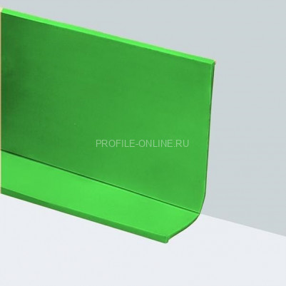 Гибкий плинтус для пола 50 мм ПГ65 зеленый без клея 3м