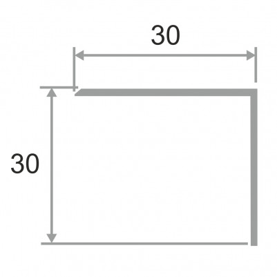 Уголок 30х30 мм из латуни ЛПН-30х30 полированный 2.7 м