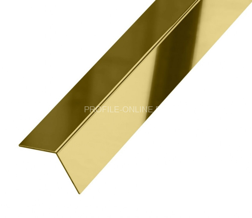 Равнополочный уголок 20х20 мм из нержавеющей стали SS 304 FSAP002-20-GP S.S.304 золото полированное 3 м