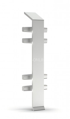 Стык для напольного плинтуса 70 мм Диал ДЛ-70ст без покрытия