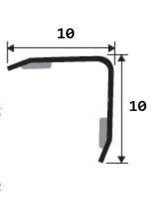 Латунный уголок Progress Profiles PEGOL 10А 10Х10 мм полированный самоклеящийся 2,7 м