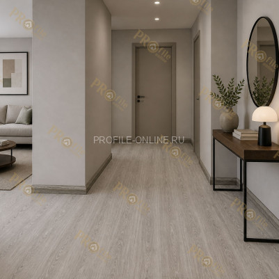 Плинтус ПВХ Comfort Classic 80 напольный Секвойя серая 435 под дерево