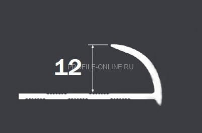 Алюминиевый С-образный профиль гибкий 12 мм PV21-13 песок блестящий 2,7 м