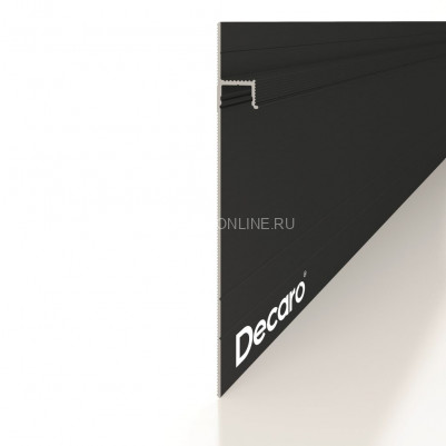 Теневой плинтус скрытого монтажа алюминиевый Decaro i100A Black черный 2 м