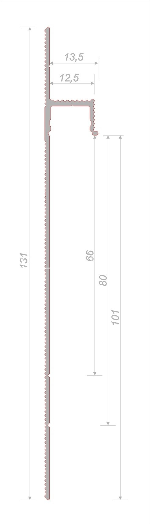 Теневой плинтус алюминиевый Decaro i100A Black черный 2 м