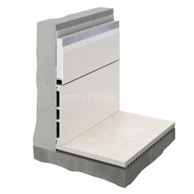 Теневой плинтус скрытого монтажа алюминиевый Decaro i100A Black черный 2 м