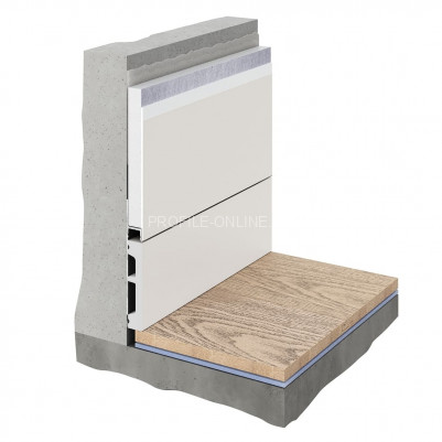 Теневой плинтус скрытого монтажа алюминиевый Decaro i100A Black черный 2 м