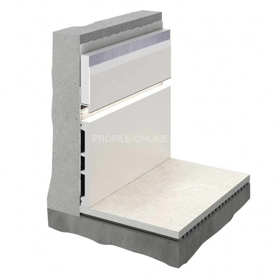 Теневой плинтус скрытого монтажа алюминиевый Decaro i100A Black черный 2 м