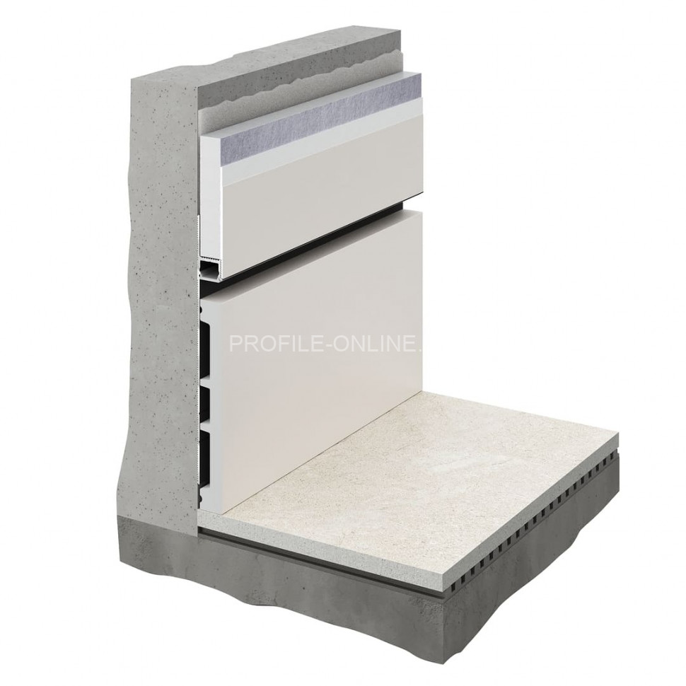 Теневой плинтус скрытого монтажа алюминиевый Decaro i100A Black черный 2 м