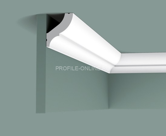 Потолочный плинтус Orac Decor Durofoam CB502N белого цвета из полистирола 59х49 мм 200 см