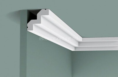 Потолочный плинтус Orac Decor Purotouch C602 белого цвета из полиуретана 53х50 мм 200 см