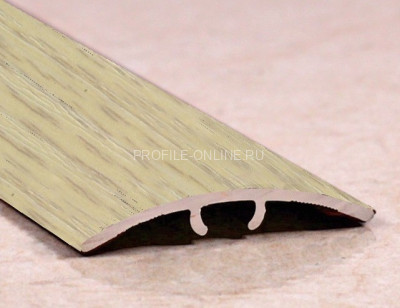 Алюминиевый порог одноуровневый ламинированный 30 мм ПО-31 202 Дуб беленый 2,7 м