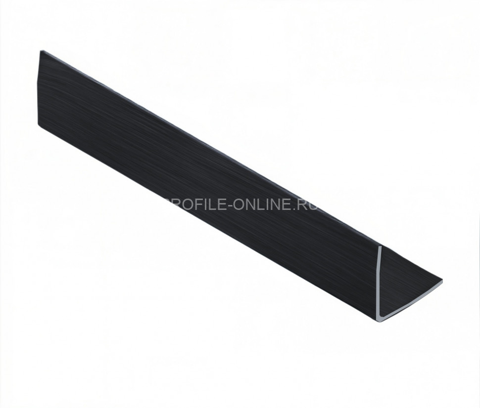 Уголок из нержавеющей стали 20х20 мм NEEXY PVS100-18 BBL черный браш блестящий 2.7 м