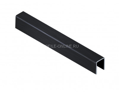 П-образный профиль из нержавеющей стали 10х10х10 мм NEEXY PVS97-18 BBL черный браш блестящий 2.7 м