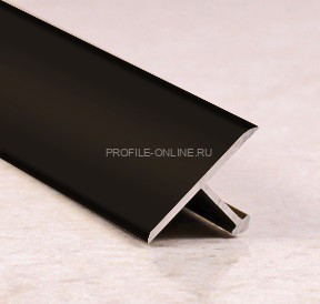 Т-профиль алюминиевый 10 мм ПТ-10 черный глянец 2,7 м