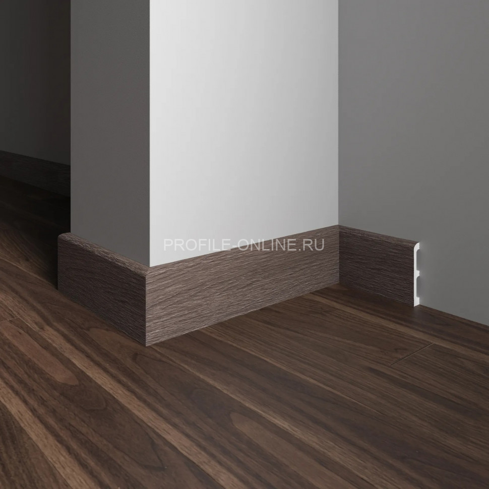 Плинтус для пола 80х13 мм Decor-Dizayn 706-81SH полистирол под дерево 2.4 м