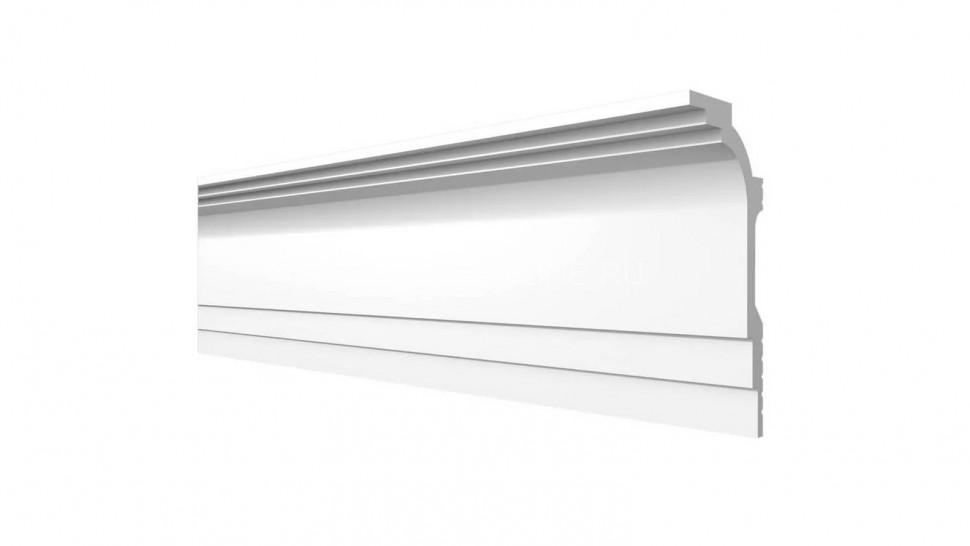 Декоративный плинтус для потолка 100х50 мм Decor-Dizayn DD515 полистирол белый, под покраску 2 м