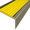 Алюминиевый угловой противоскользящий порог с резиновой вставкой 26х50 мм АУ-50-Анод шампань-желтый 3 м