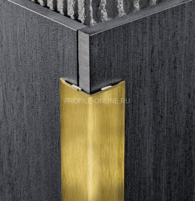 Латунный уголок Progress Profiles PEGOS 10А 10Х10 мм шлифованный самоклеящийся 2,7 м