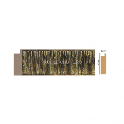 Молдинг Коричневый с золотом DECOMASTER 108-28 (70x10x2400)
