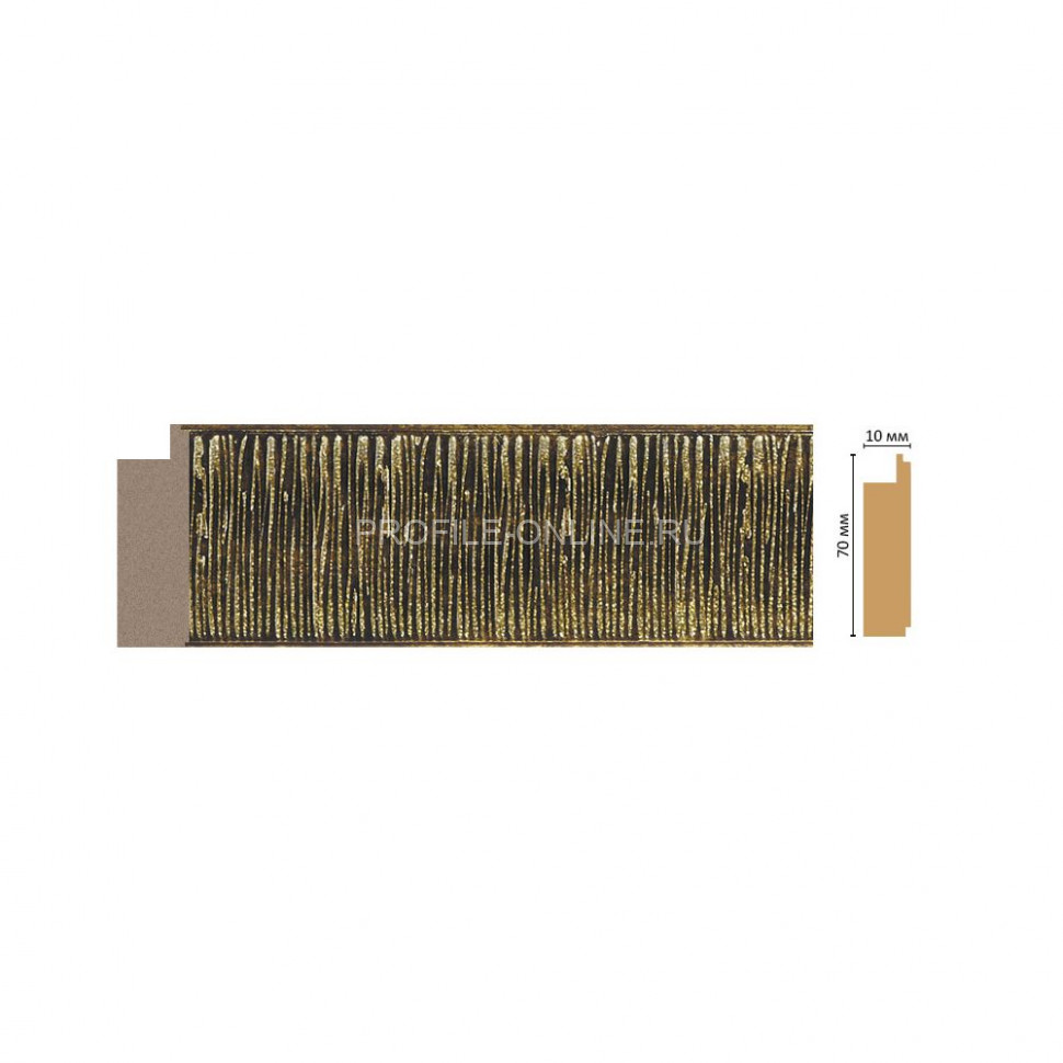 Молдинг Коричневый с золотом DECOMASTER 108-28 (70x10x2400)