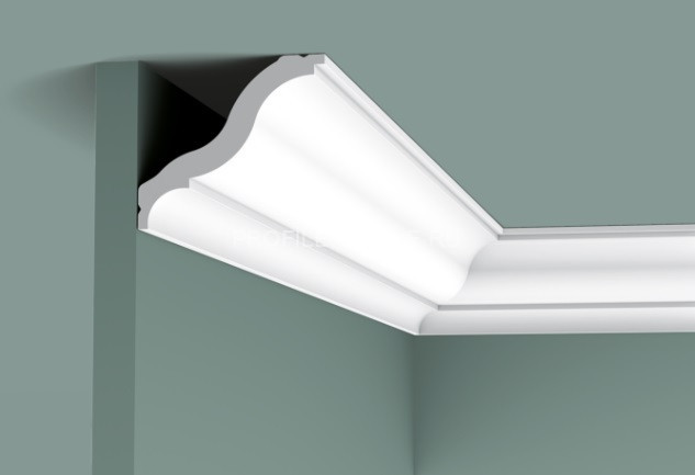 Потолочный плинтус Orac Decor Durofoam CB503N белого цвета из полистирола 82х92 мм 200 см