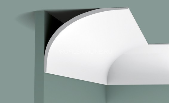 Потолочный плинтус Orac Decor Purotouch C990 белого цвета из полиуретана 216х159 мм 200 см