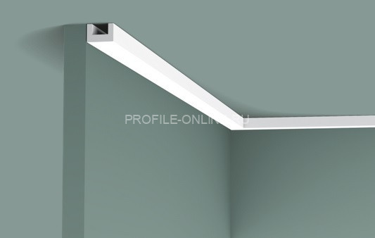 Потолочный плинтус для скрытой подсветки Orac Decor Duropolymer CX190 белого цвета из полистирола 30х20 мм 200 см