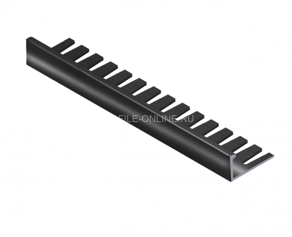 L-образный профиль алюминиевый гибкий 10 мм  NEEXY PV05-19 BBL черный блестящий 2.7 м