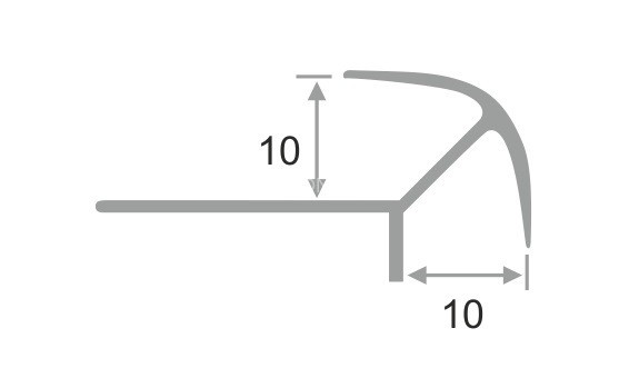 Алюминиевый профиль для наружных углов закладной ПО-10х10 бронза глянец 2,7 м