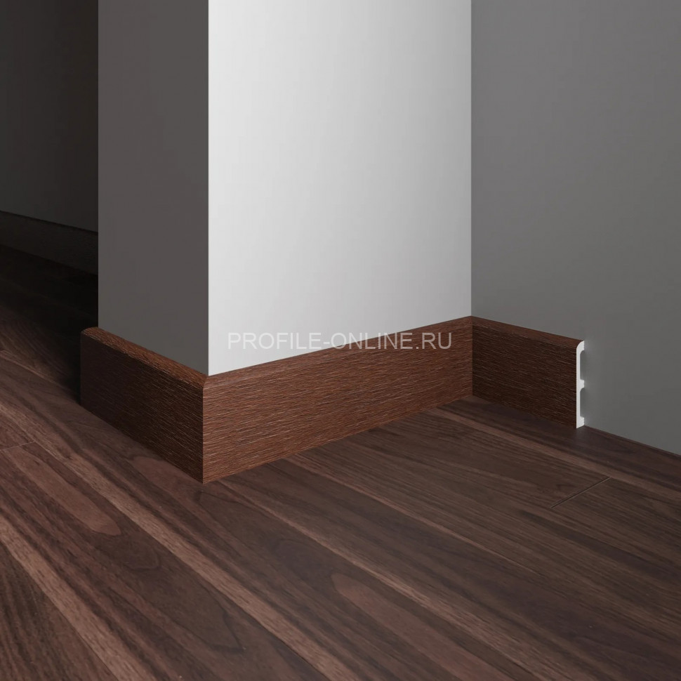 Плинтус для пола 80х13 мм Decor-Dizayn 706-82SH полистирол под дерево 2.4 м