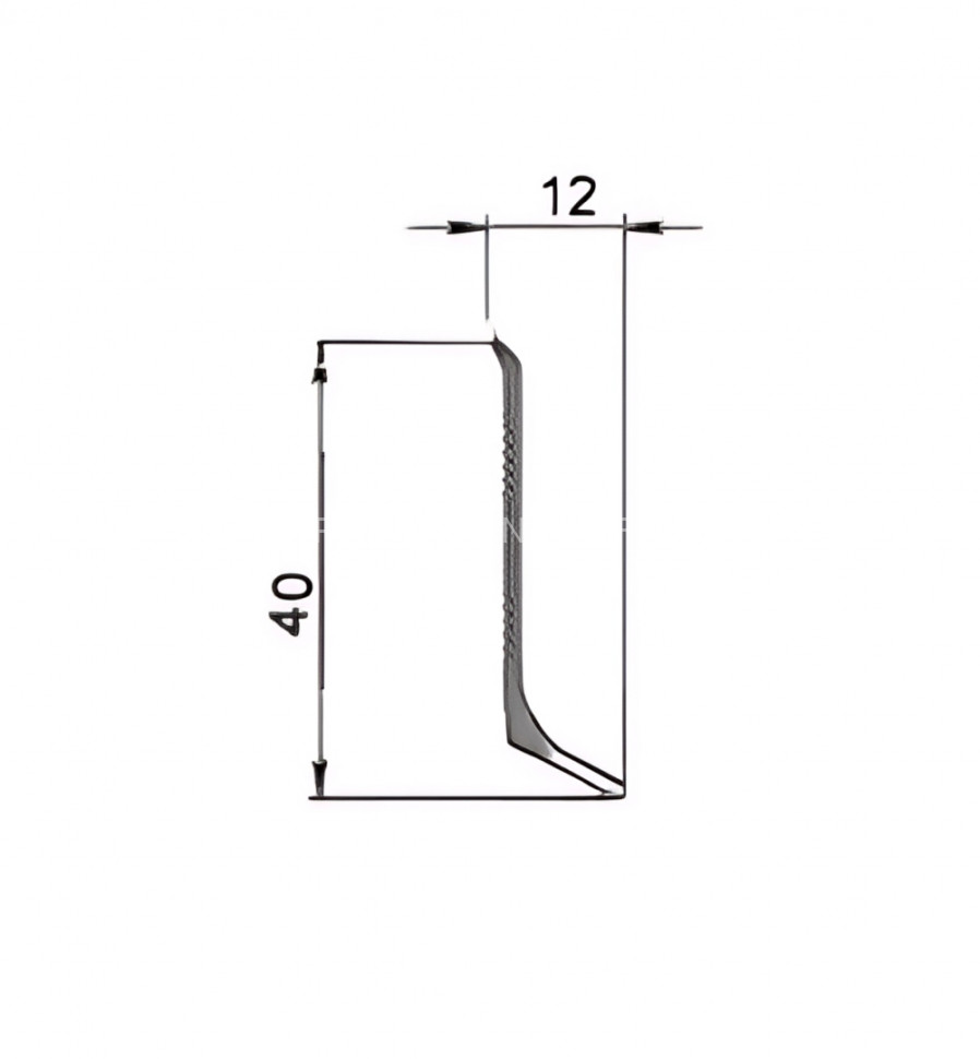 Внешний уголок для напольного плинтуса 40 мм Диал ПЛ-40ун 0032 шампань